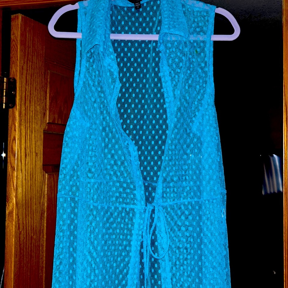 LAST CHANCE! Sea Green Blue Sheer Cover Up 🏖 2X cocomo woman
